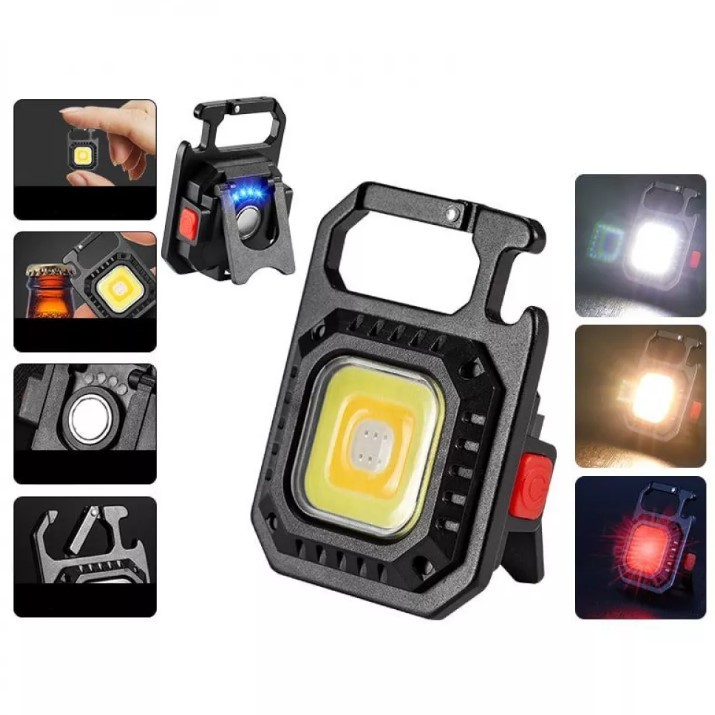 Акумуляторний LED ліхтарик W5130 з Type-C (7 режимів, карабін, магніт)-1