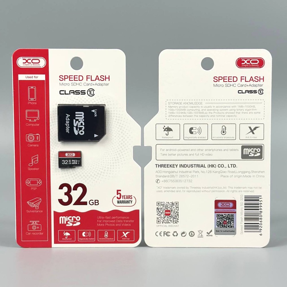 Карта пам`яті XO High level 32Gb 10 Class з адаптером SD-1