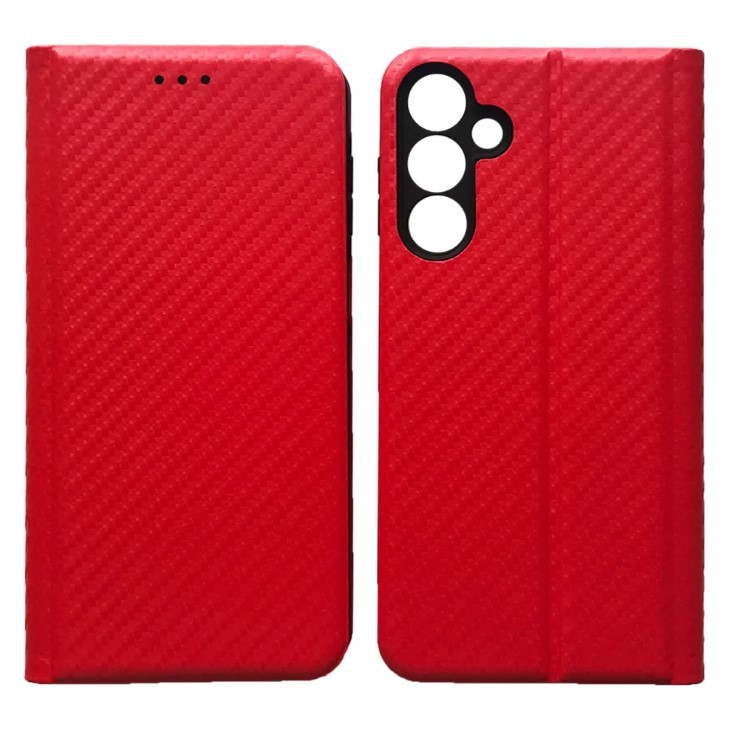 Книжка FLIP COVER Carbon для Samsung A36 червона-0