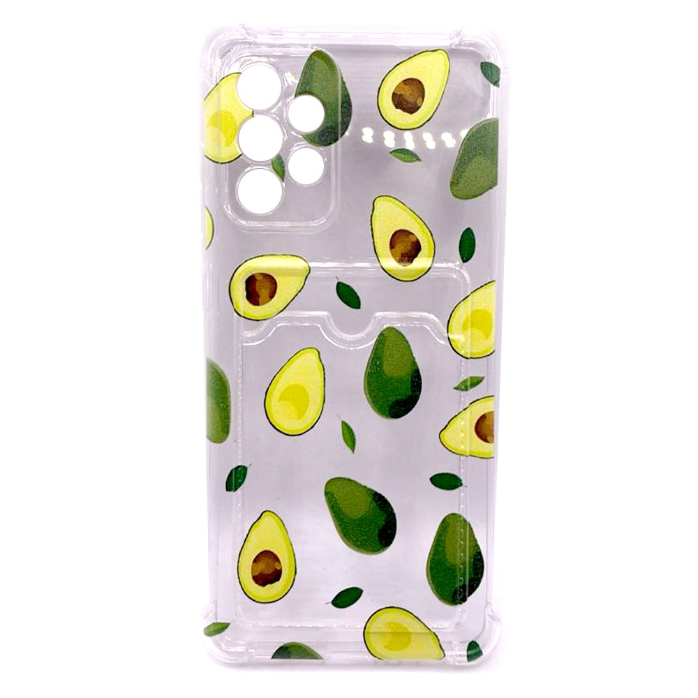 Накладка Space Card Pocket Image для Samsung A52 авокадо-0