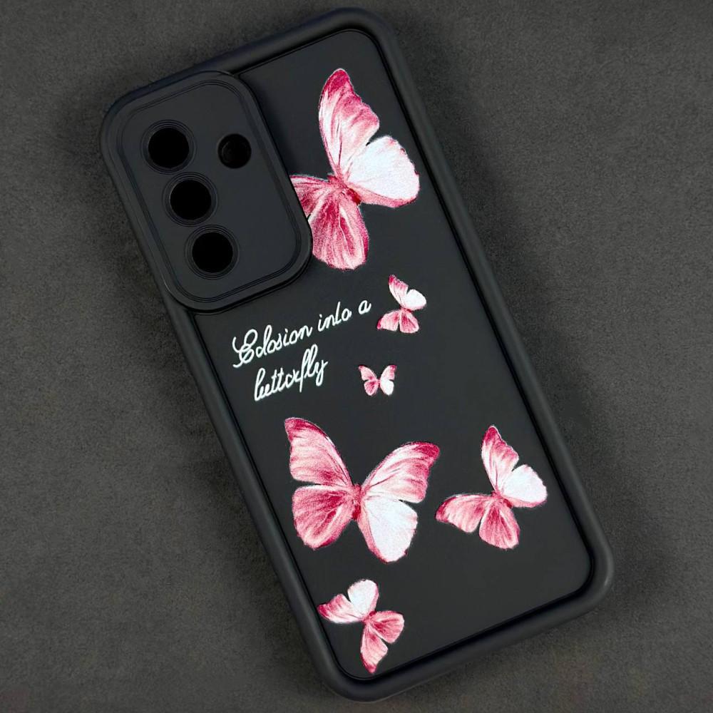 Накладка Shock Sides Resistant для Samsung A56/A36/A37 Black/ butterfly