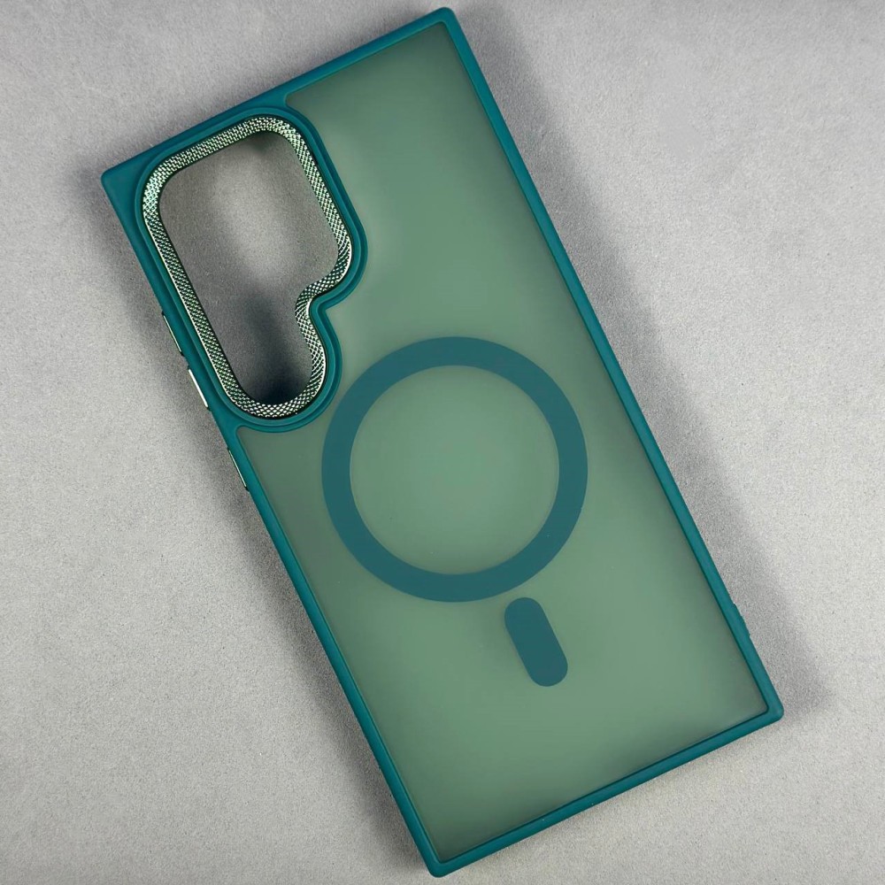 Накладка Magsafe MATTE ACRYLIC для Samsung S23 Ultra зелена-0
