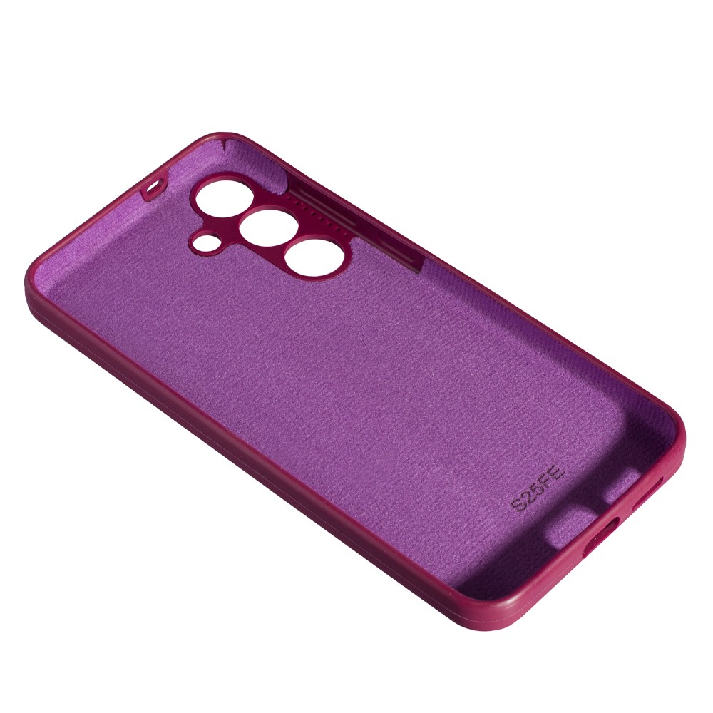 Чохол Softy для Samsung S25 FE бордовий-1