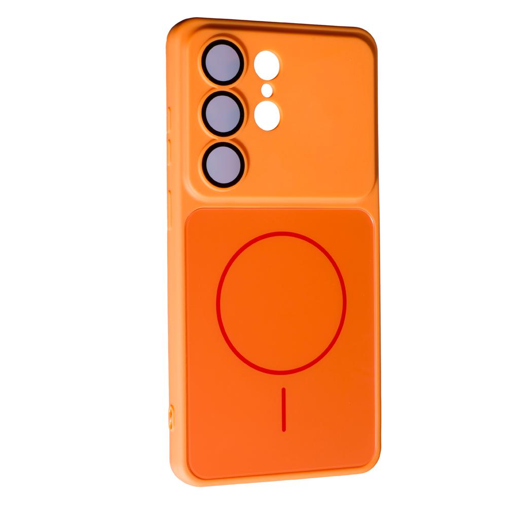 Чохол 17 Style MagSafe для Samsung S26 Ultra помаранчевий