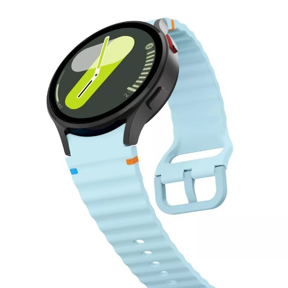 Ремінець Samsung Watch 4 / Watch 5 / Watch 6 / Watch 7 /Watch FE Silicone seam (Light blue)-0