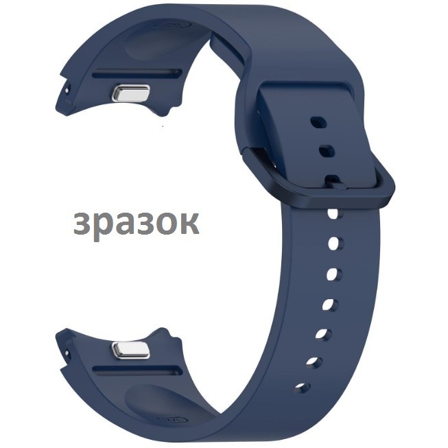 Ремінець Silicone Original кнопка для Samsung Watch 4 / Watch 5 / Watch 6 20 mm (Midnight blue)-0