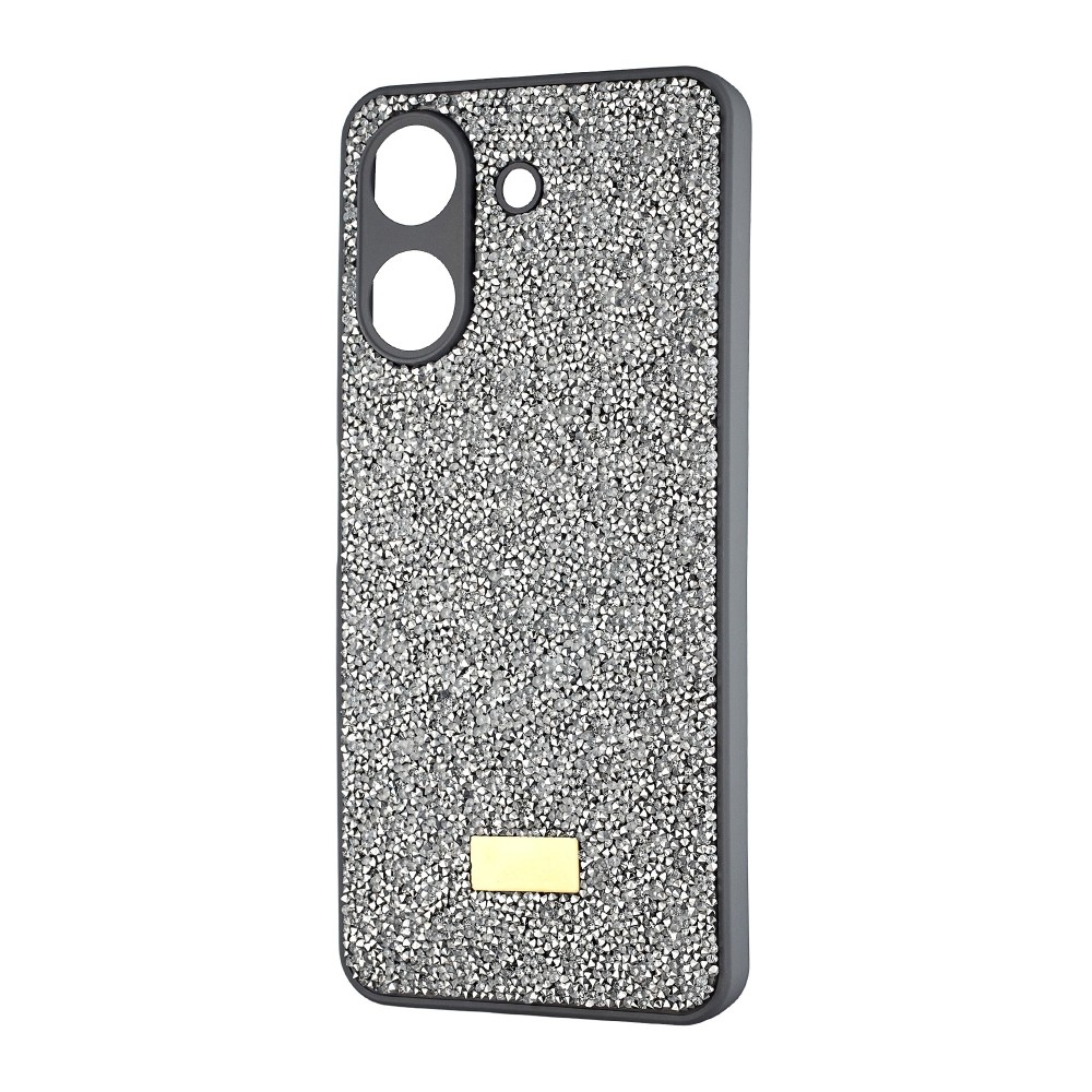 Накладка SW Grainy Diamonds для Xiaomi Redmi 13C / Poco C65 срібляста-0