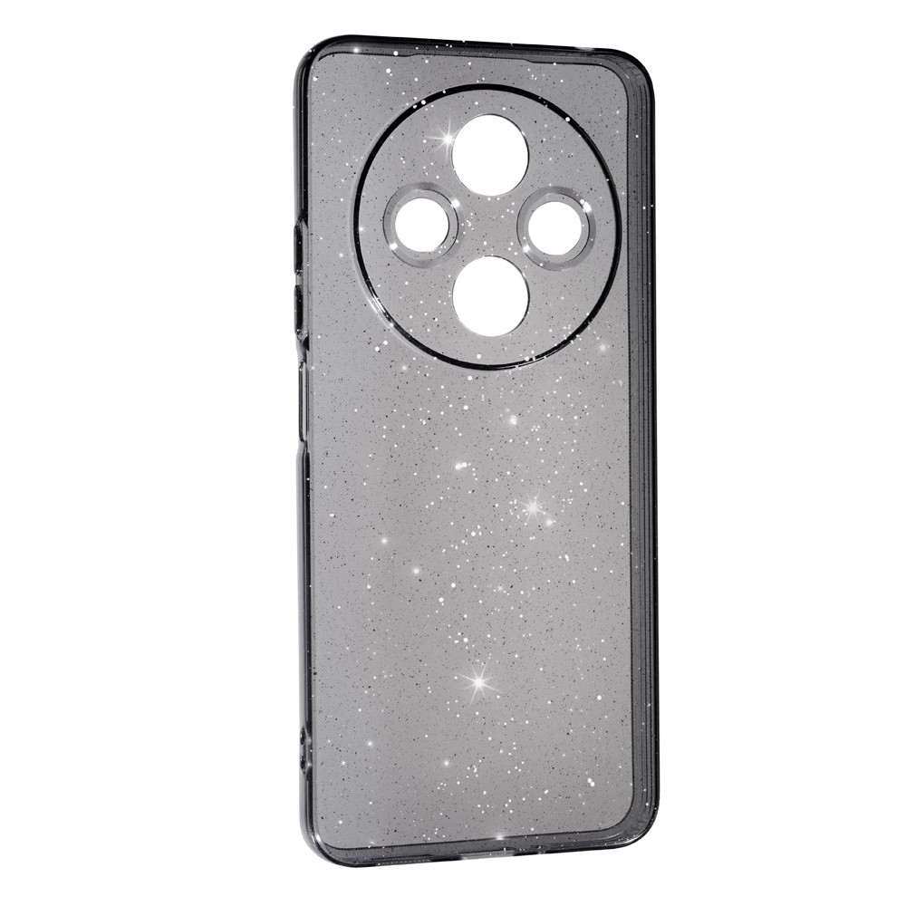 Накладка Molan Cano Glossy Jelly для Xiaomi Redmi 14C / Redmi А 4 / Poco C75 чорна з блискітками-0