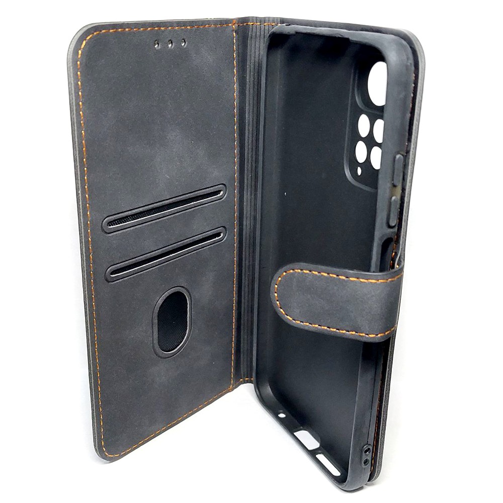 Книжка Cover Stylish Slot Matte для Xiaomi Redmi Note 11 Pro/Redmi Note 11 Pro 5G (Чорна)-2