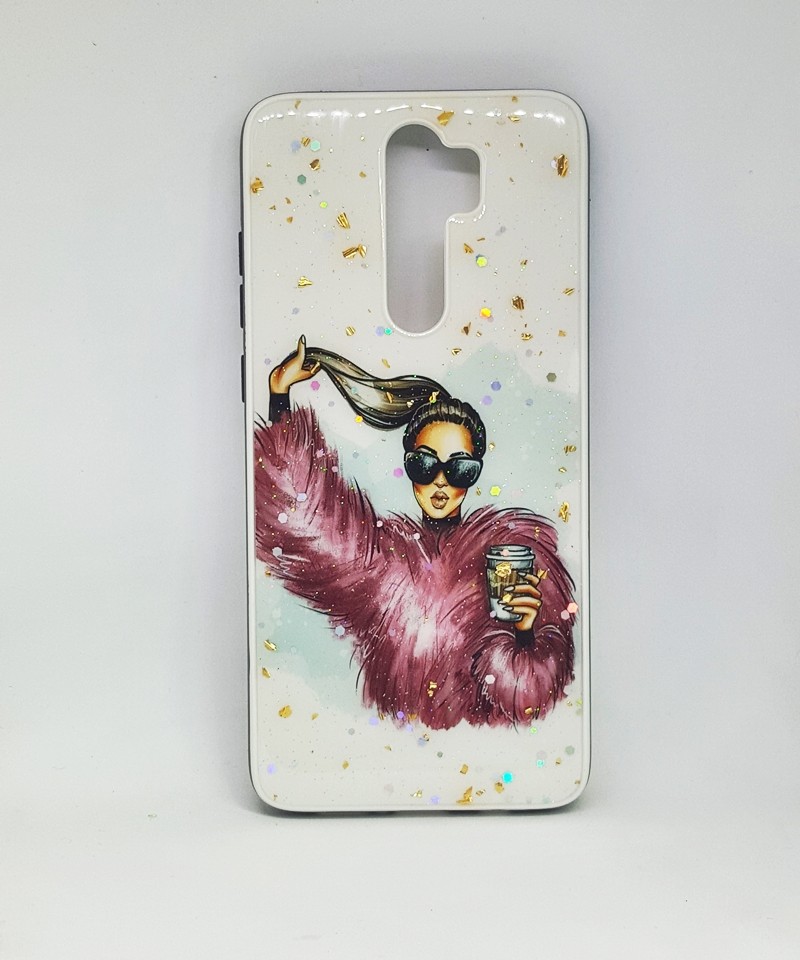 Накладка Mix Art для Xiaomi Redmi Note 8 Pro Дівчина в шубі-0