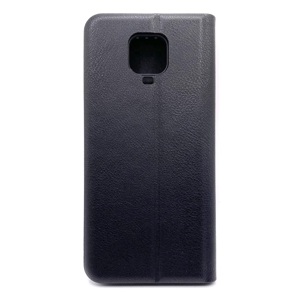 Книжка LEATHER для Xiaomi Redmi Note 9 Pro /Note 9S /Note 9 Max чорна-1