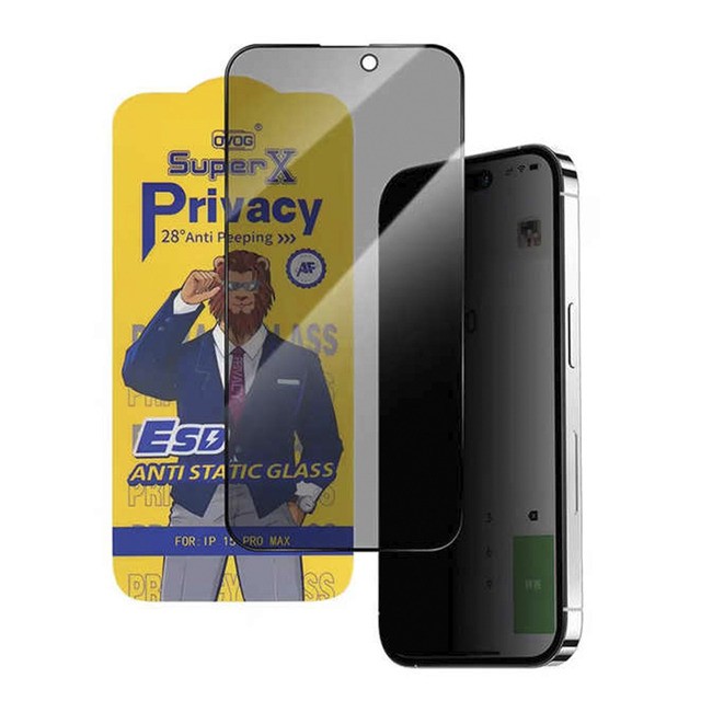 Захисне скло Privacy Super X для iPhone 12 / 12 Pro антишпигун-1