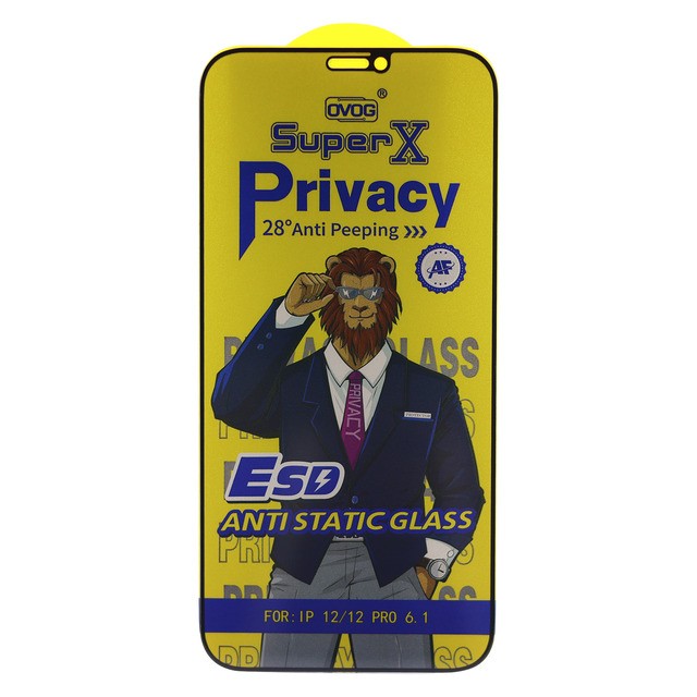 Захисне скло Privacy Super X для iPhone 12 / 12 Pro антишпигун-0