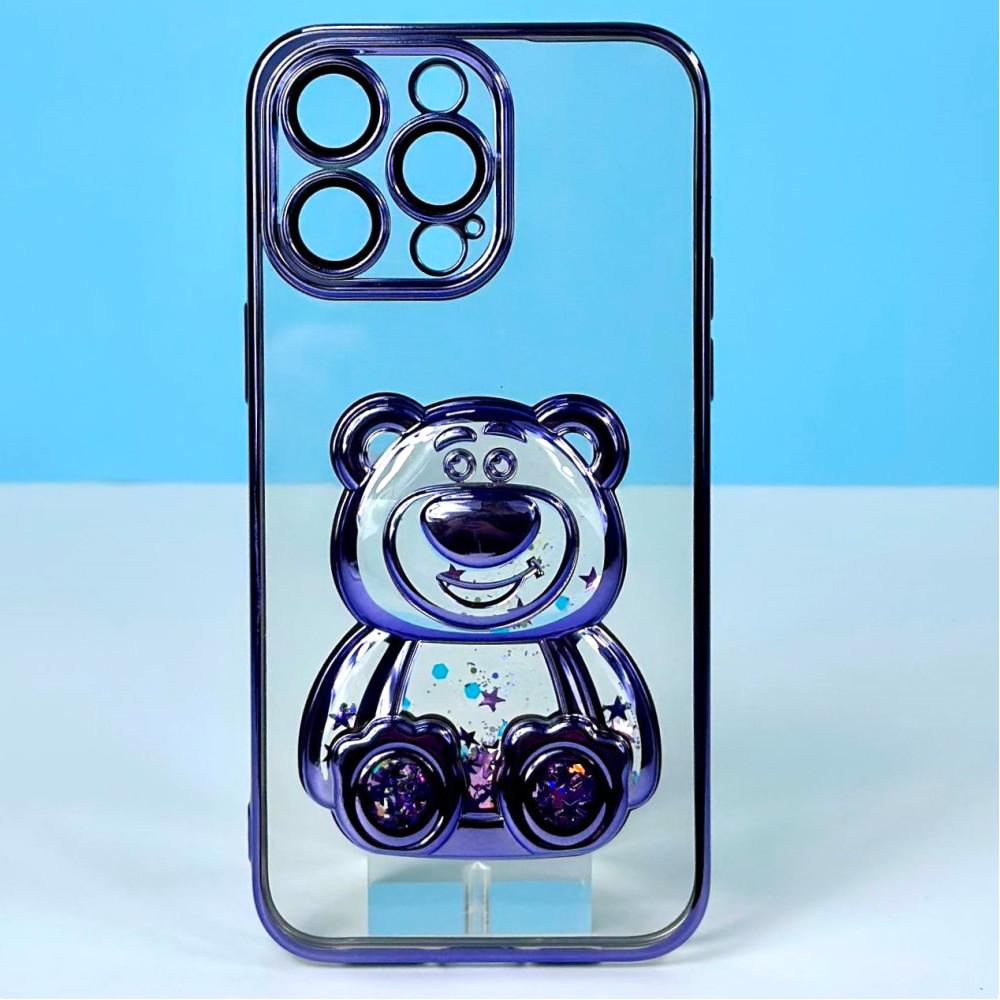 Накладка Cute Shining Bear для IPhone 13 Pro Бузкова