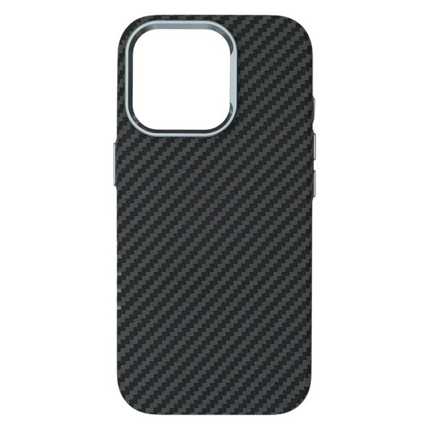 Чохол DINGEND Carbon series для iPhone 14 Pro Max (Чорний)-0