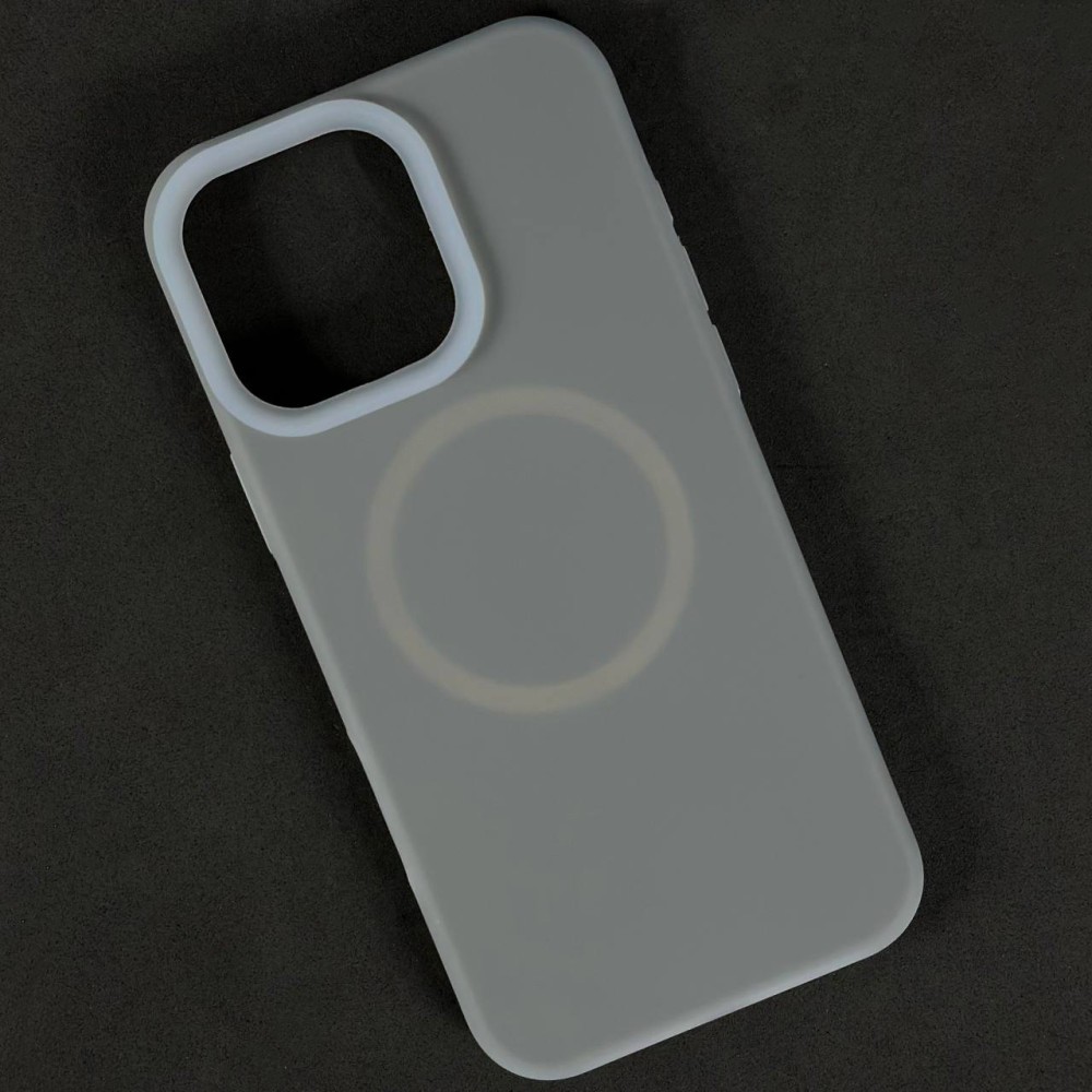 Чохол Matte Neon Magsafe для IPhone 15 Pro Max сірий-0