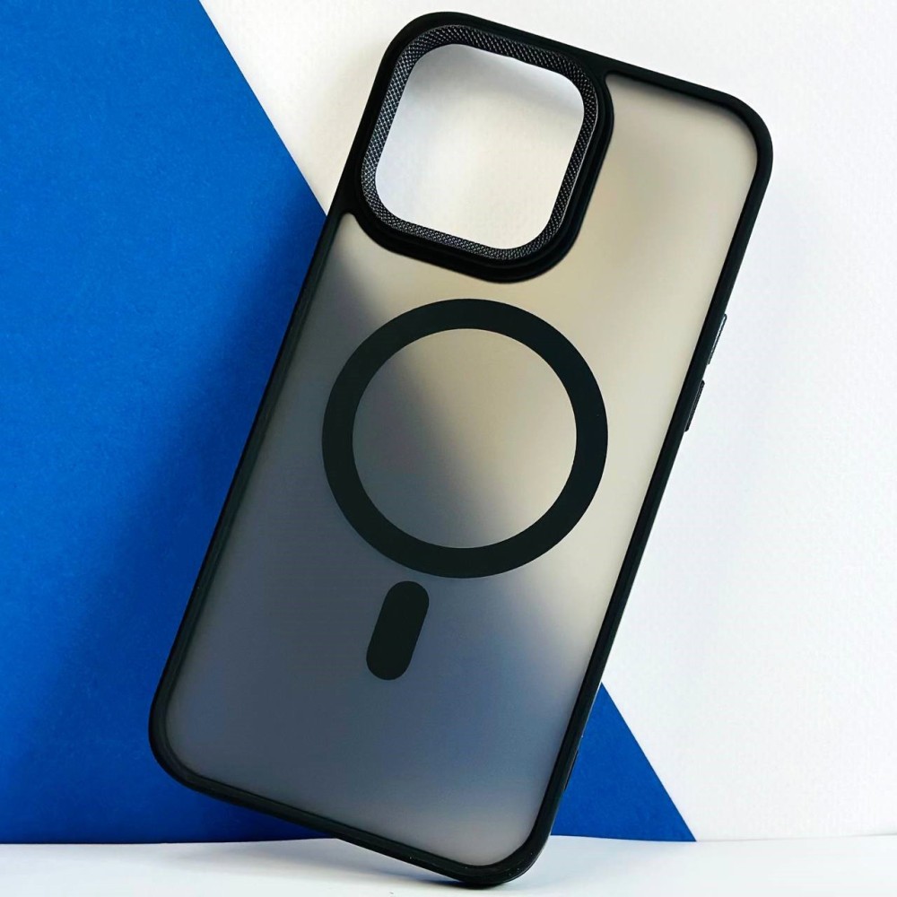 Чохол Magsafe MATTE Corrugated Camera для iPhone 16 Pro Max Black-0