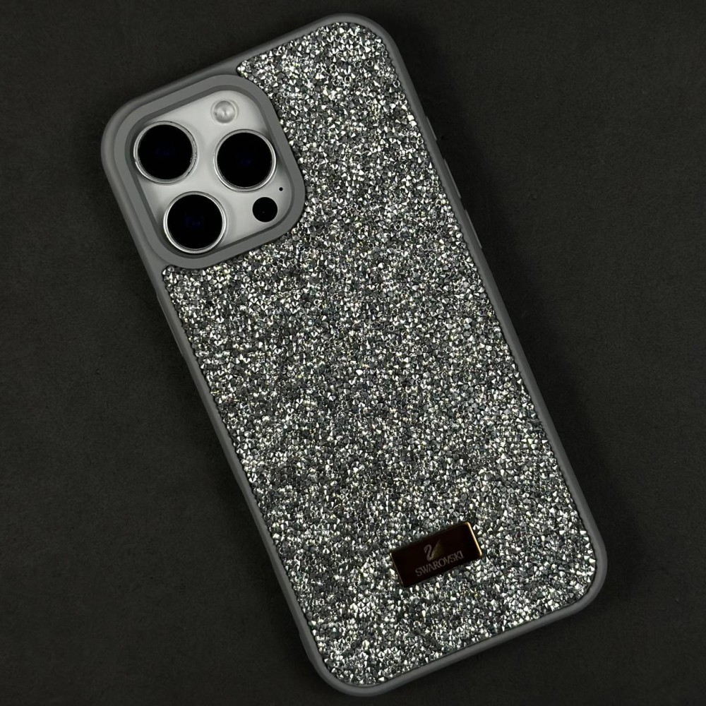 Накладка SW Grainy Diamonds для IPhone 16 Pro Max світло срібляста-0