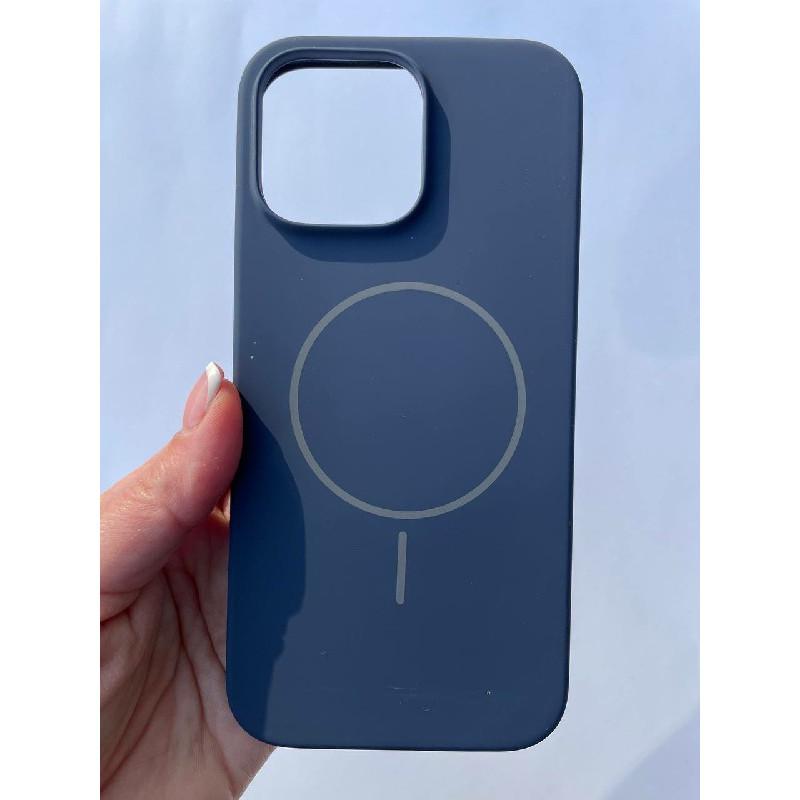 Silicone Case Full Protective (AA) with MagSafe для iPhone 16 Pro (Midnight blue)