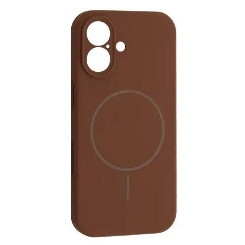Silicone Case Full Camera Protective (AA) with MagSafe для iPhone 16 (New brown)