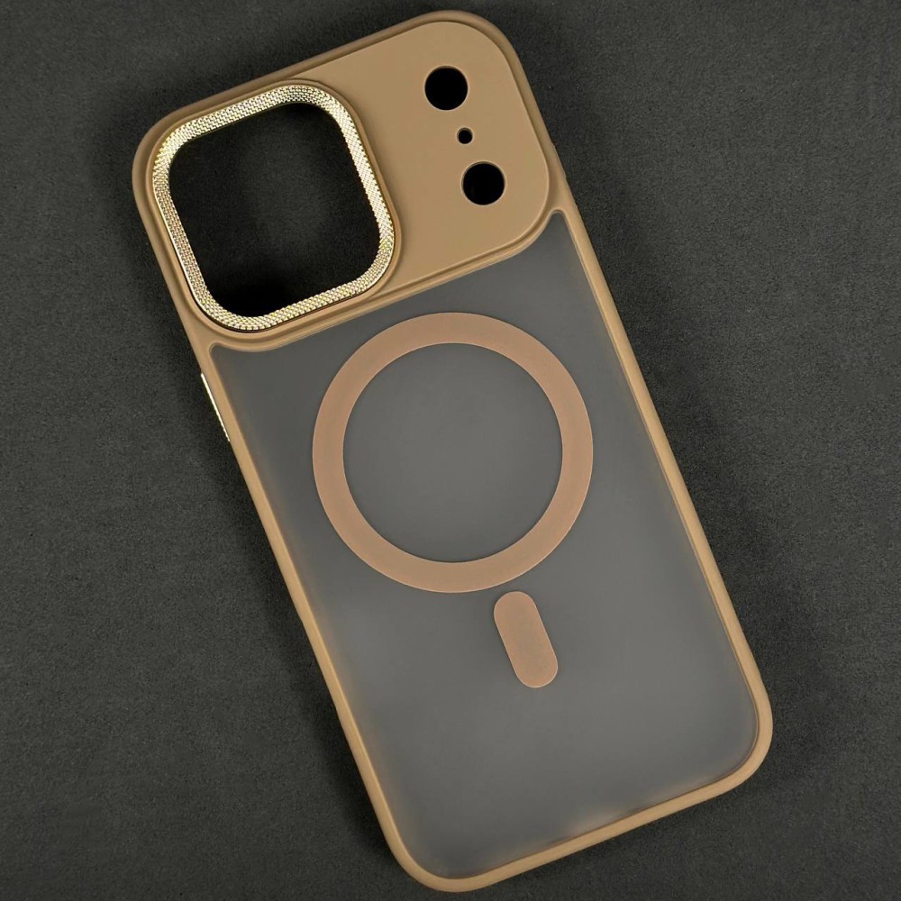 Чохол Magsafe MATTE Corrugated Camera для iPhone 17 Pro Max Коричневий-0