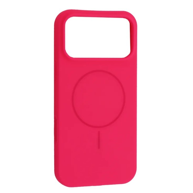 Silicone Case Full Protective (AA) with MagSafe для iPhone 17 Pro Max (Barbie pink)-0