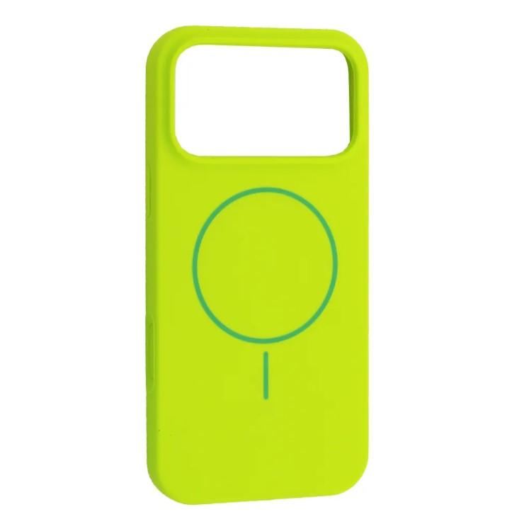Silicone Case Full Protective (AA) with MagSafe для iPhone 17 Pro Max (Neon green)