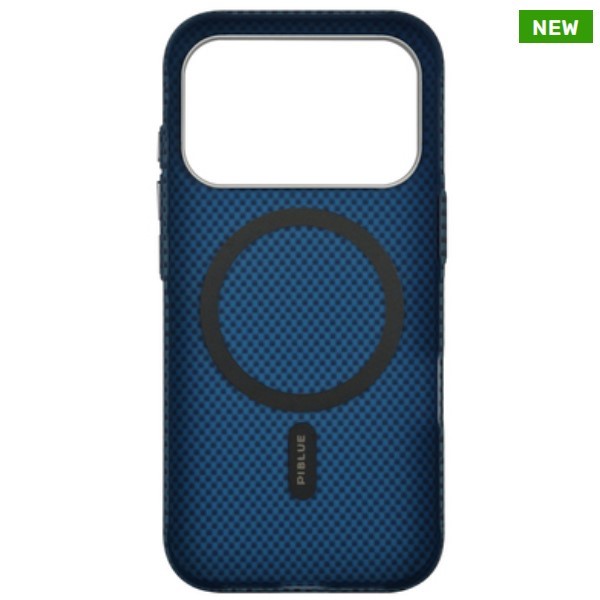 Чохол Piblue Carbon series з MagSafe (PL-99) для IPhone 17 Pro Max / 18 Pro Max (Синій)-1