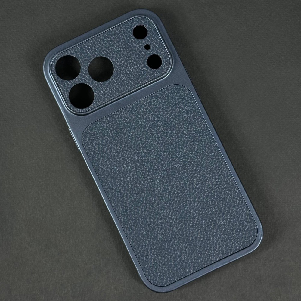Чохол Leather Touch для IPhone 15 Pro Max синій-0