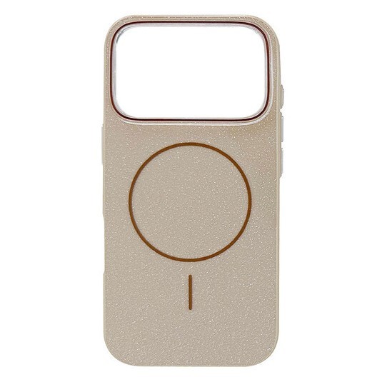 Чохол Glitter Durable Shell Magnetic для IPhone 17 Pro кремовий-0