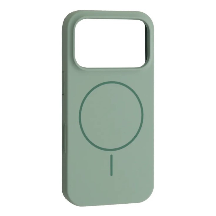 Silicone Case Full Protective (AA) with MagSafe для iPhone 17 Pro Max (Light Cyan)-0