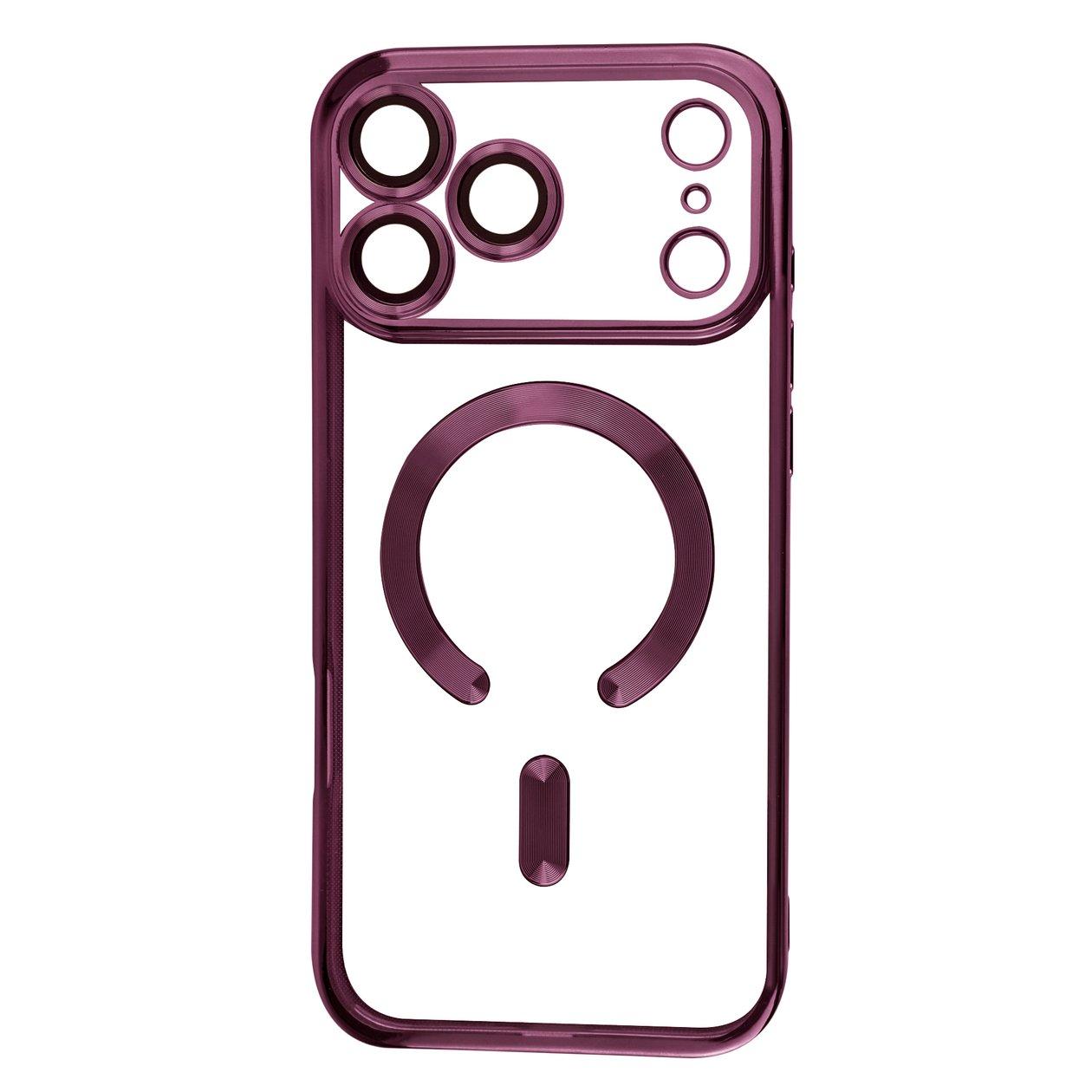 Накладка SHINING Camera MagSafe для Iphone 17 Pro Max/18 Pro Max Burgundy