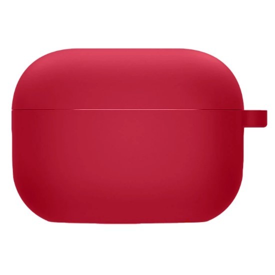 Silicone Case для Airpods 4 з мікрофіброю  (Rose Red)-0