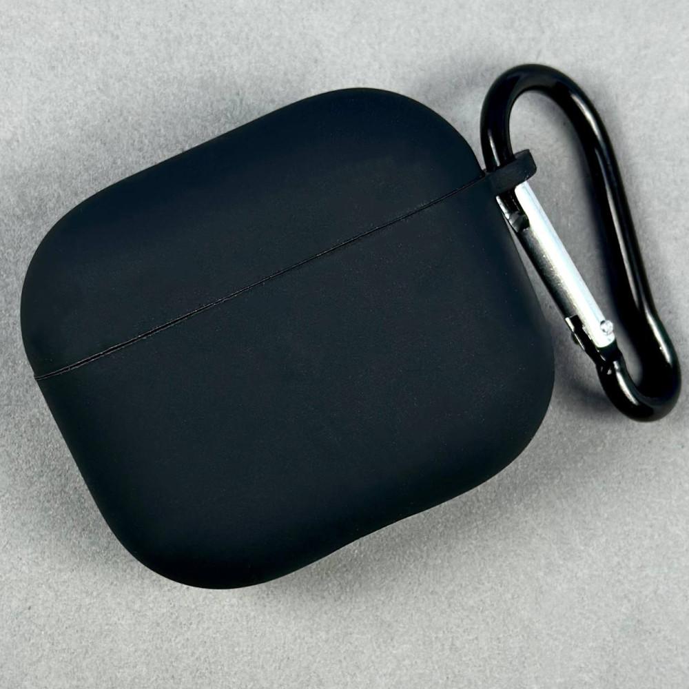 Силіконовий футляр з мікрофіброю для AirPods Pro 3 (Чорний)