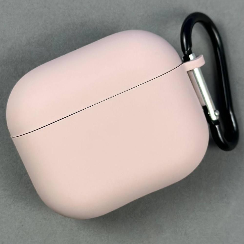 Силіконовий футляр з мікрофіброю для AirPods Pro 3 (Пудровий)