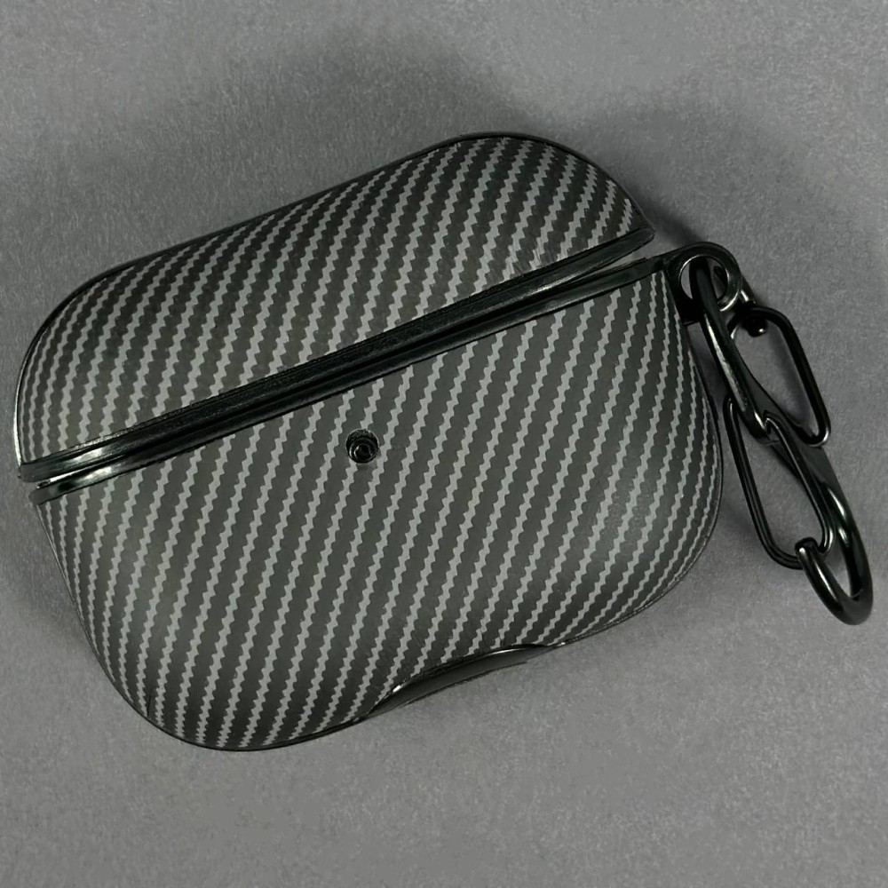 Силіконовий футляр Карбон для AirPods Pro 3 (Dark grey)-0