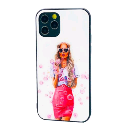 Чохол Girls Glass для IPhone 11 Pro Max Дівчина з бульбашками-0