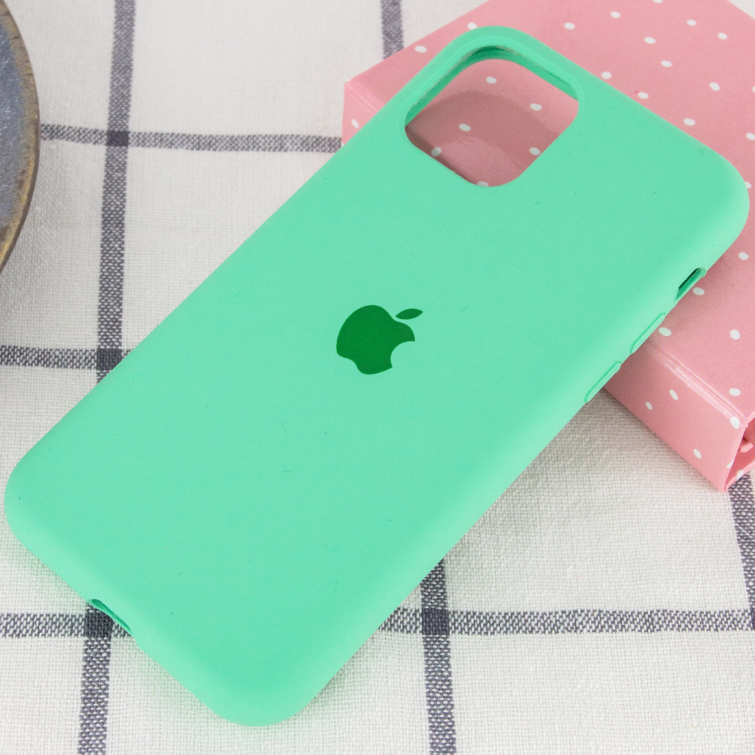 Silicone Case Full Protective (AA) для iPhone 11 (6.1") (Spearmint)-1