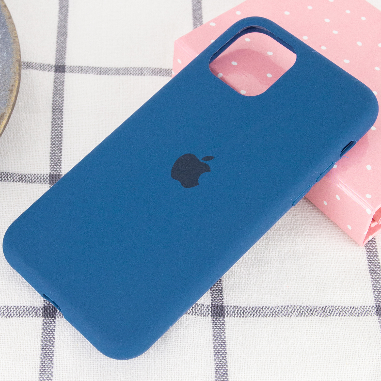 Silicone Case Full Protective для iPhone 15 Pro (Navy Blue)-1