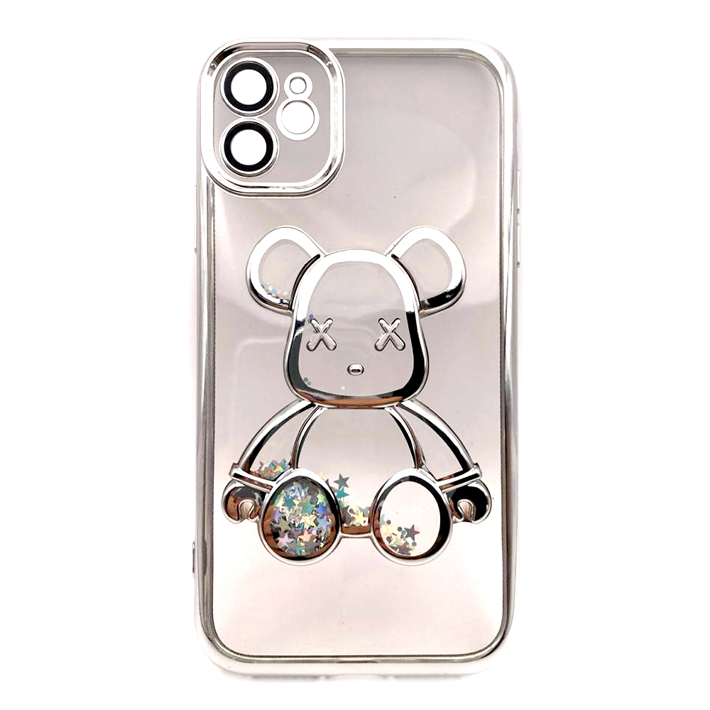 Накладка Cute Shining Bear для IPhone 12 Pro Max Срібляста-0