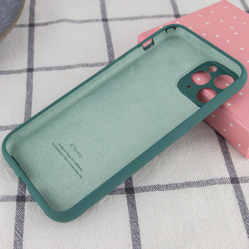 Silicone Case Full Camera Protective (AA) для iPhone 12 Pro Max  (Pine green)-1