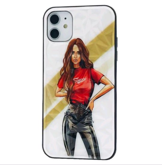 Накладка Ladies для IPhone 12/12 Pro  "Girl red"-0