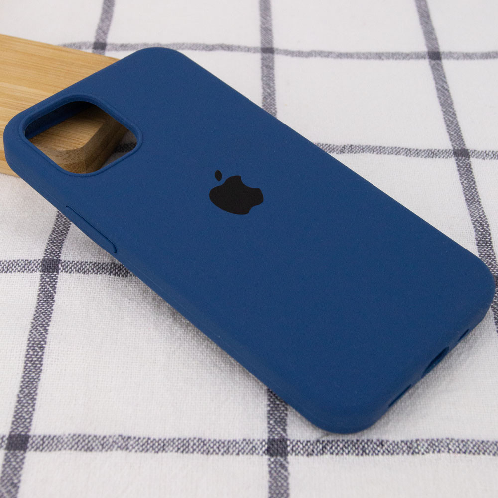 Silicone Case Full Protective (AA) для iPhone 12 / 12 Pro (Navy Blue)-1