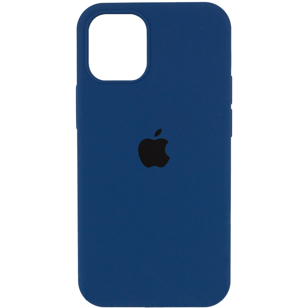 Silicone Case Full Protective (AA) для iPhone 12 / 12 Pro (Navy Blue)-0