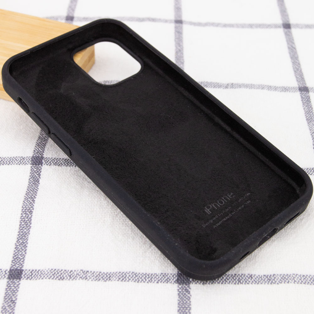 Silicone Case Full Protective (AA) для iPhone 12 / 12 Pro (Black)-2