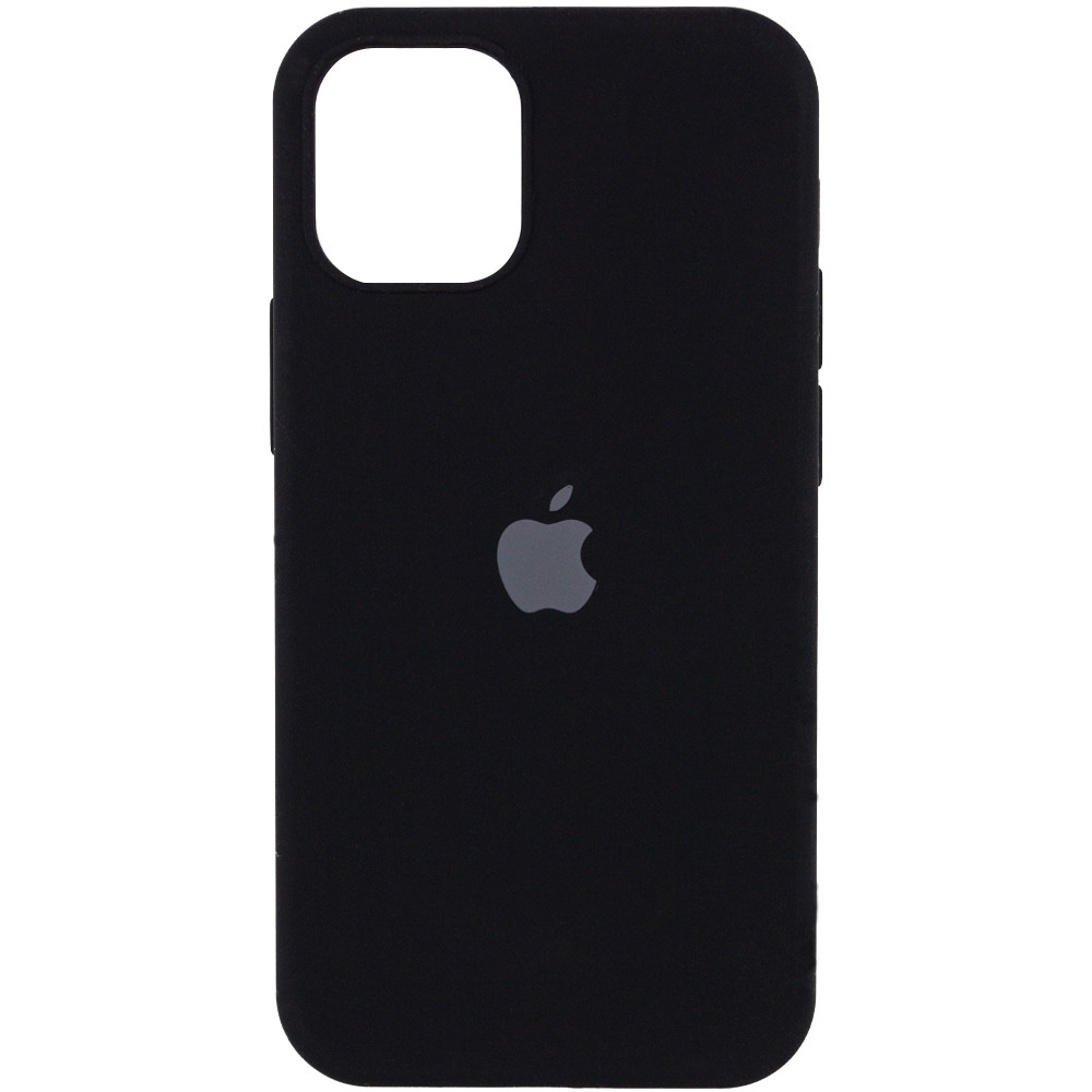 Silicone Case Full Protective (AA) для iPhone 12 / 12 Pro (Black)-0