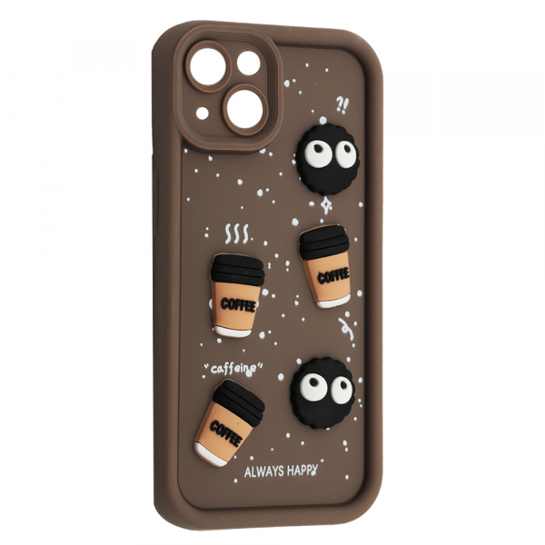 Чохол Pretty Toys для IPhone 14 (Brown/Always Happy)-0