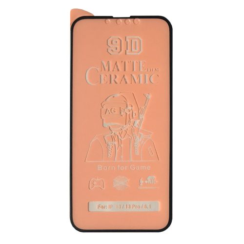 Гнучке скло Ceramic MATT для  IPhone 14/13 матове з чорною рамкою-0