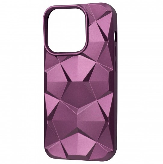 Накладка Rhombus 3D для iPhone 15 Pro (Marsala)-0