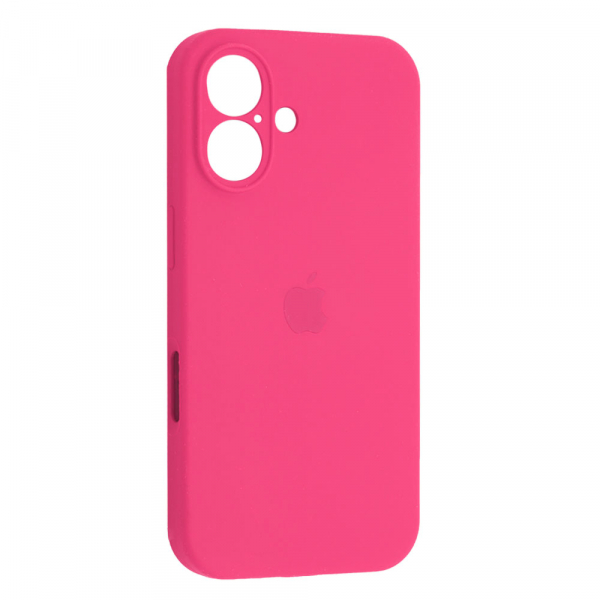 Silicone Case Full Protective (AA) для iPhone 16 Plus (Barbie pink)-0